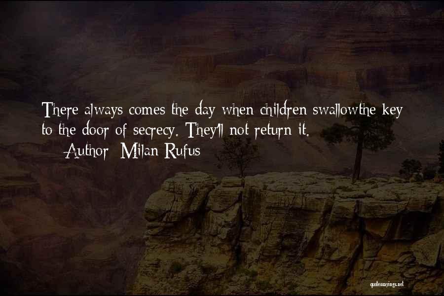 Childhood Day Quotes By Milan Rufus
