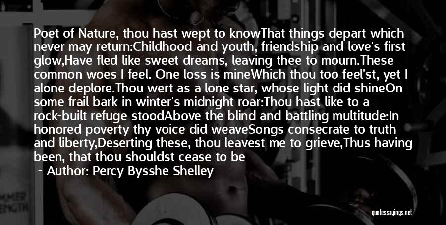 Childhood Poverty Quotes By Percy Bysshe Shelley