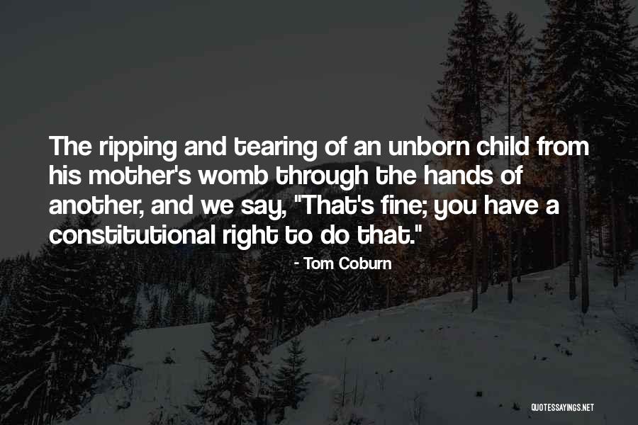 Children's Hands Quotes By Tom Coburn