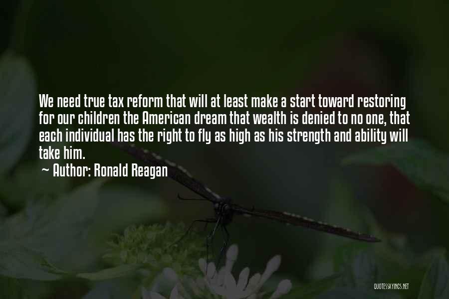 Children's Strength Quotes By Ronald Reagan