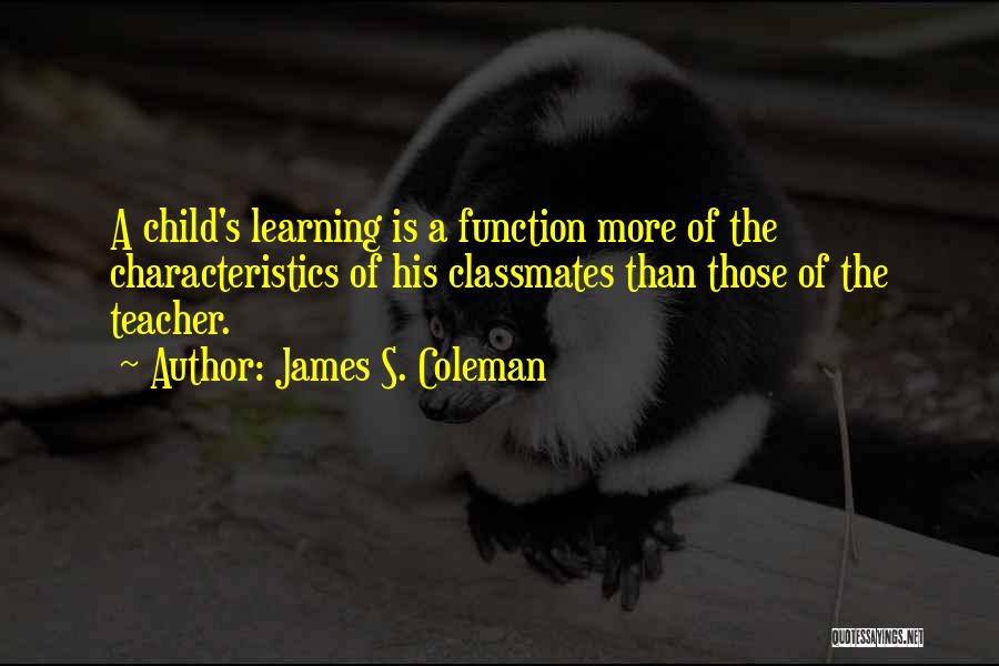Child's Learning Quotes By James S. Coleman