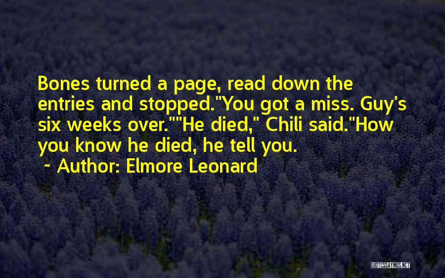 Chili Quotes By Elmore Leonard