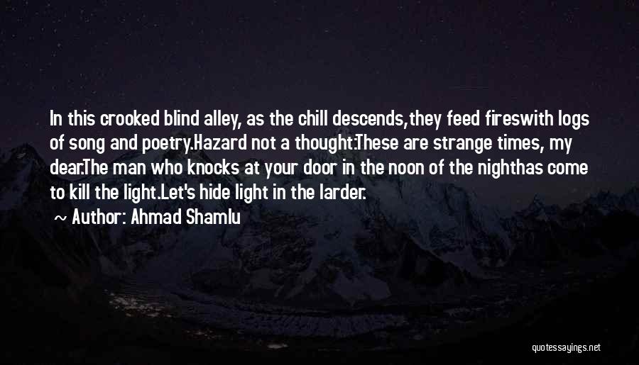 Chill Man Quotes By Ahmad Shamlu