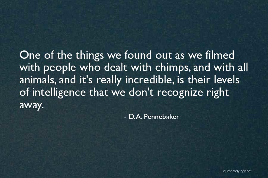 Chimps Quotes By D. A. Pennebaker Chimps Quotes By D. A. Pennebaker