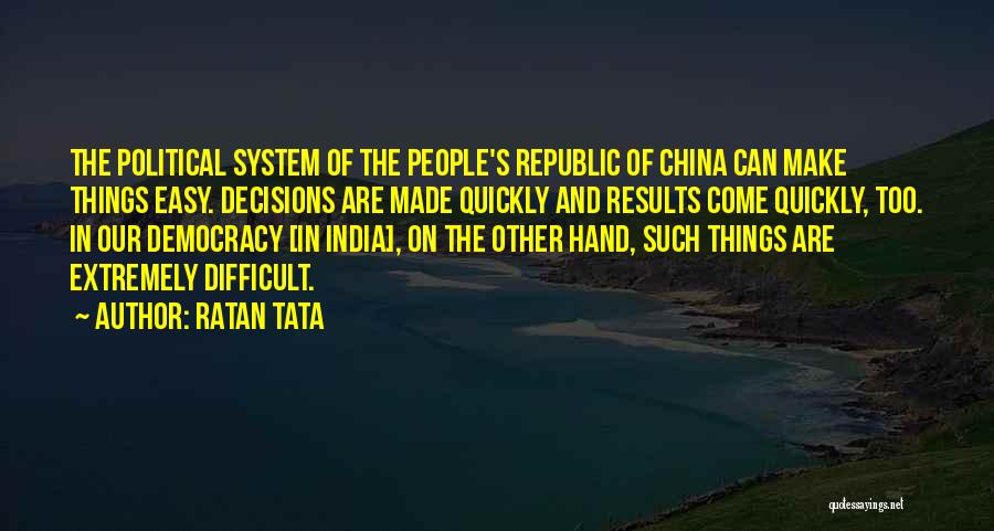 China And India Quotes By Ratan Tata