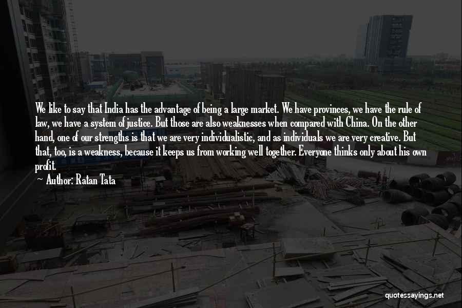 China And Us Quotes By Ratan Tata