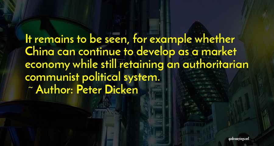 China Economy Quotes By Peter Dicken