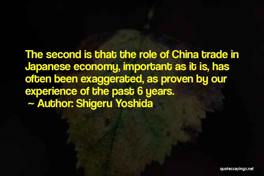 China Economy Quotes By Shigeru Yoshida