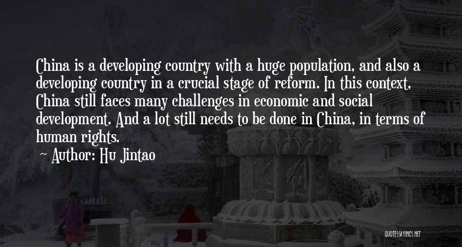 China Population Quotes By Hu Jintao