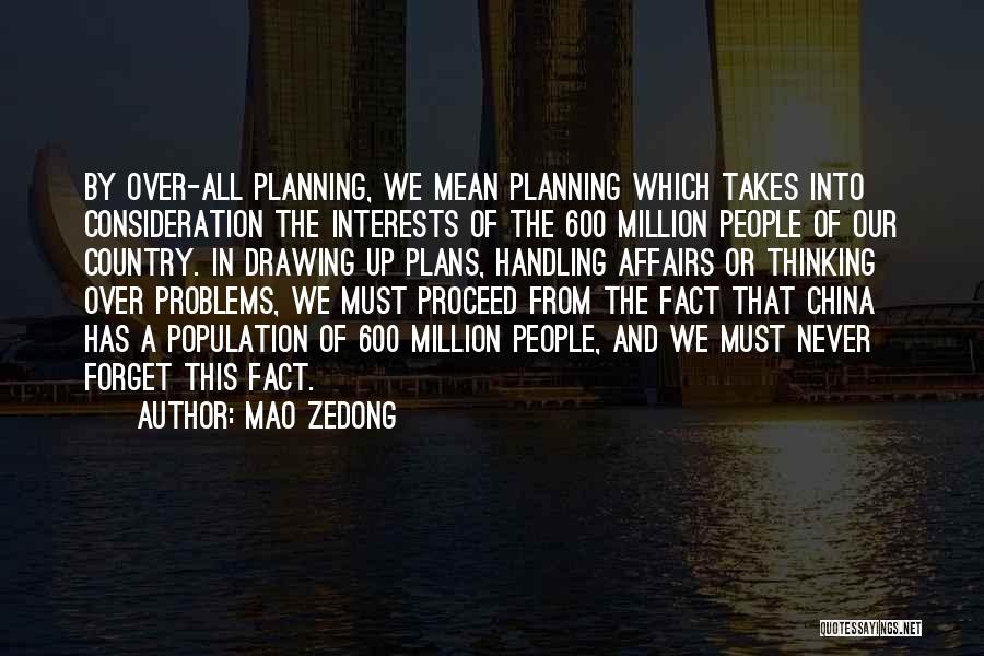 China Population Quotes By Mao Zedong