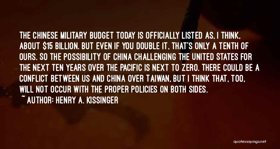 Chinese Military Quotes By Henry A. Kissinger