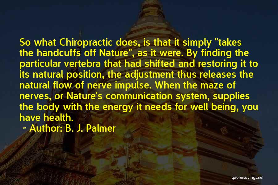 Chiropractic Quotes By B. J. Palmer