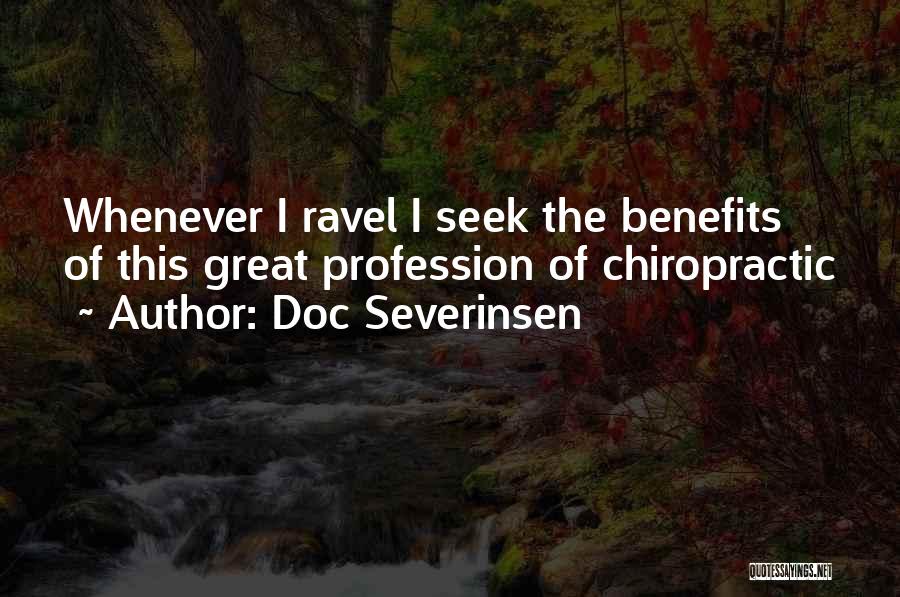 Chiropractic Quotes By Doc Severinsen