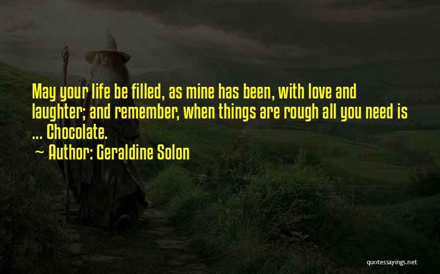 Chocolate And Life Quotes By Geraldine Solon