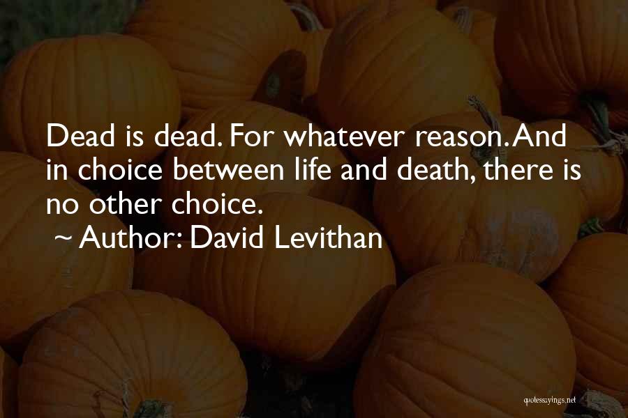 Choice And Life Quotes By David Levithan