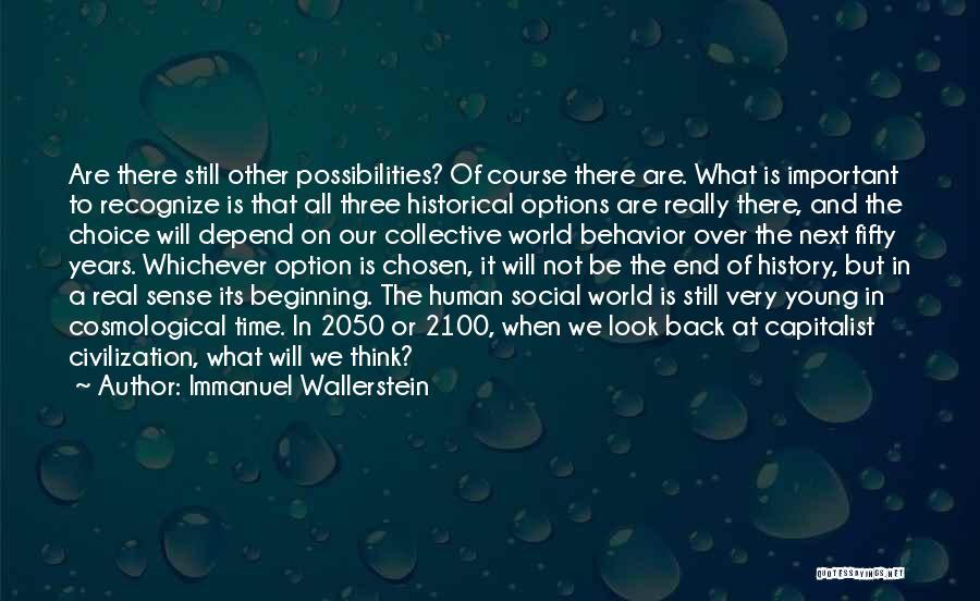 Choice And Option Quotes By Immanuel Wallerstein