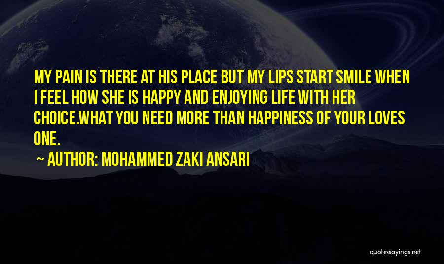 Choice Of Happiness Quotes By Mohammed Zaki Ansari