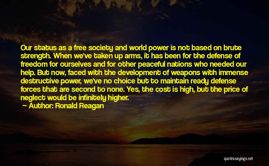 Choice Of Weapons Quotes By Ronald Reagan