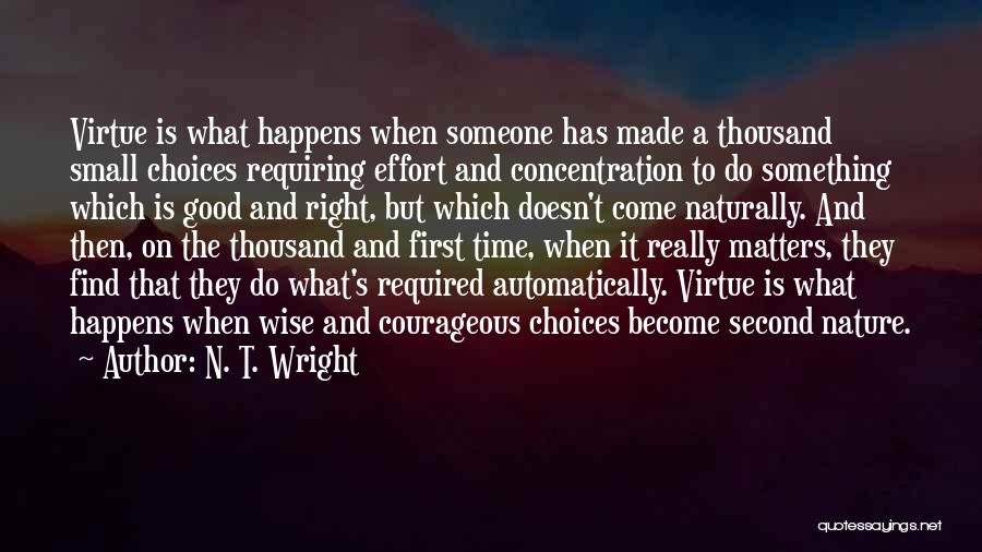 Choices And Character Quotes By N. T. Wright