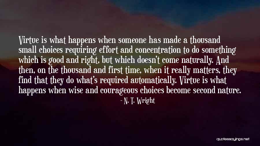 Choices And Character Quotes By N. T. Wright