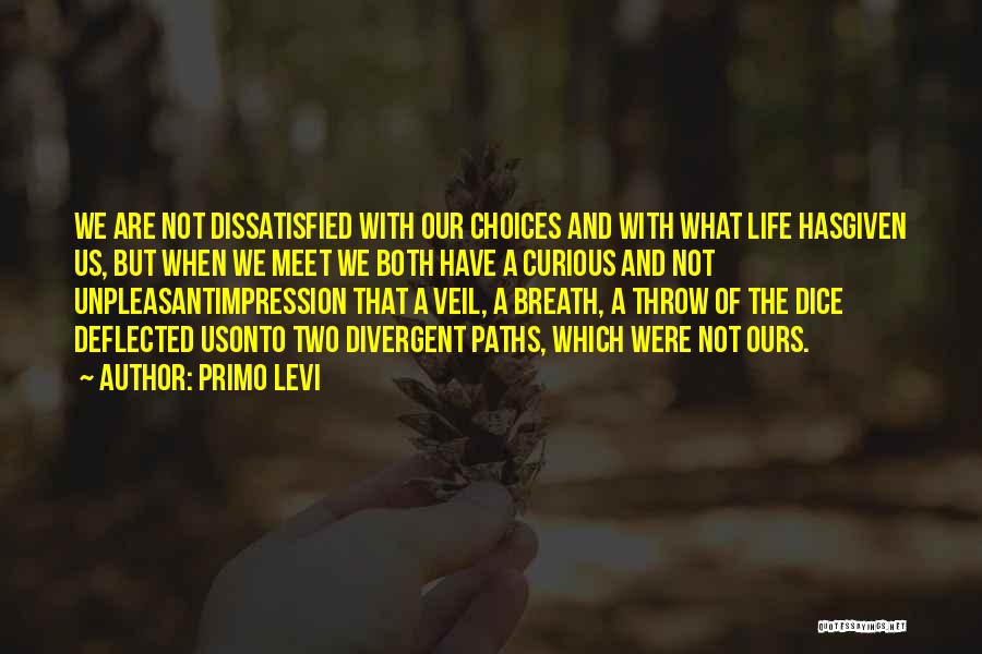 Choices Divergent Quotes By Primo Levi