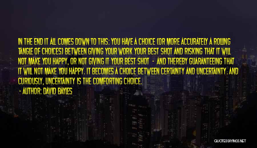 Choices That Make You Happy Quotes By David Bayles