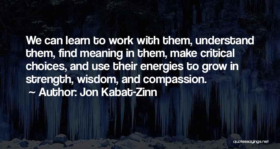 Choices We Make Quotes By Jon Kabat-Zinn