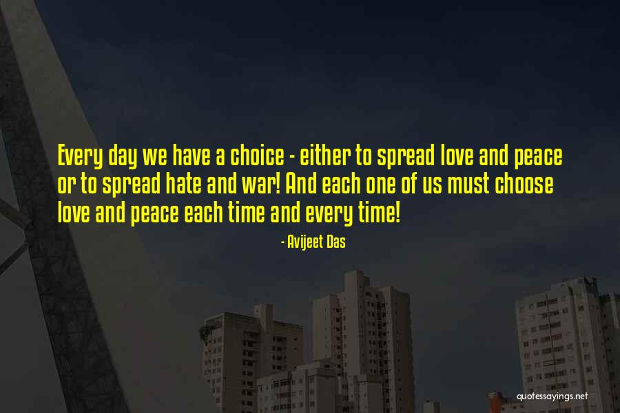 Choose Love Over Hate Quotes By Avijeet Das