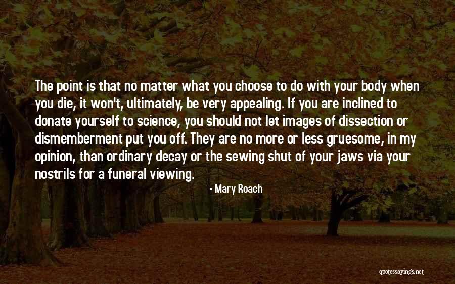 Choose To Matter Quotes By Mary Roach