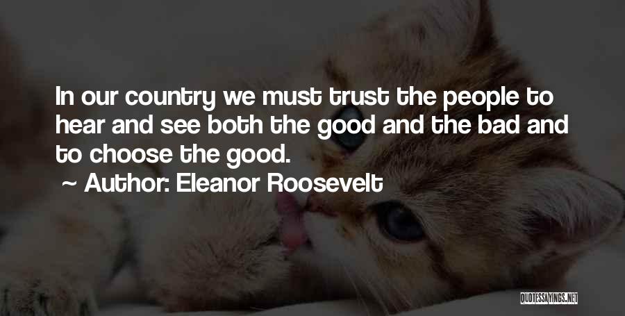 Choose To Trust Quotes By Eleanor Roosevelt