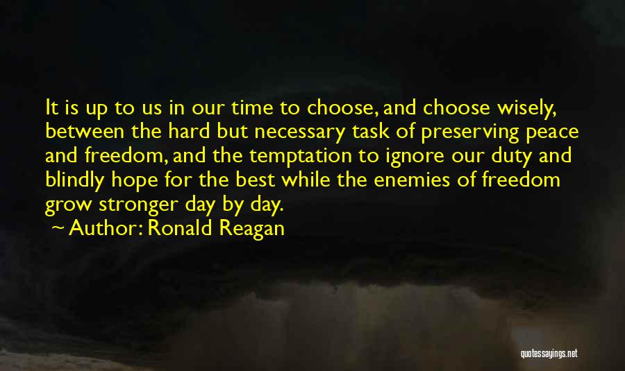 Choose Wisely Quotes By Ronald Reagan