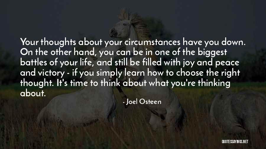 Choose Your Thoughts Quotes By Joel Osteen