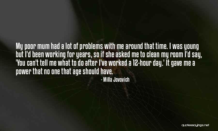 Milla Jovovich quote on choosing alcohol over family