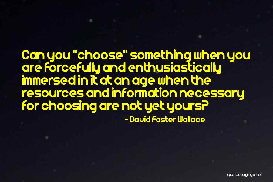 Choosing Her Or Me Quotes By David Foster Wallace