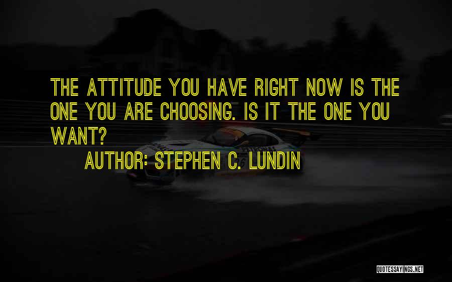 Choosing The Right Thing To Do Quotes By Stephen C. Lundin