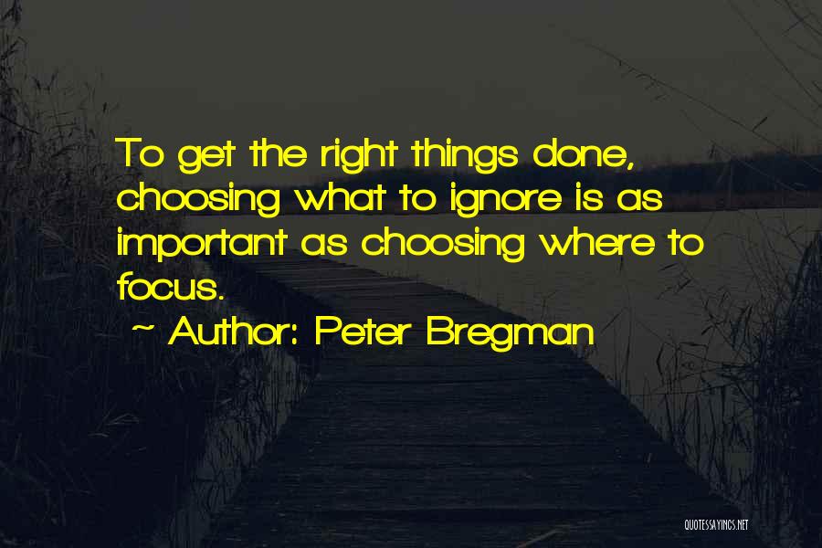 Choosing What's Important Quotes By Peter Bregman