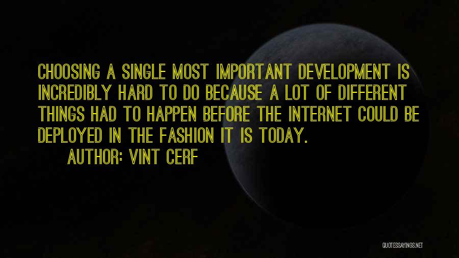 Choosing What's Important Quotes By Vint Cerf