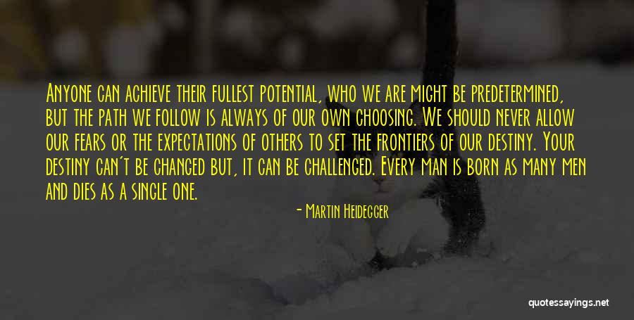 Choosing Your Path Quotes By Martin Heidegger