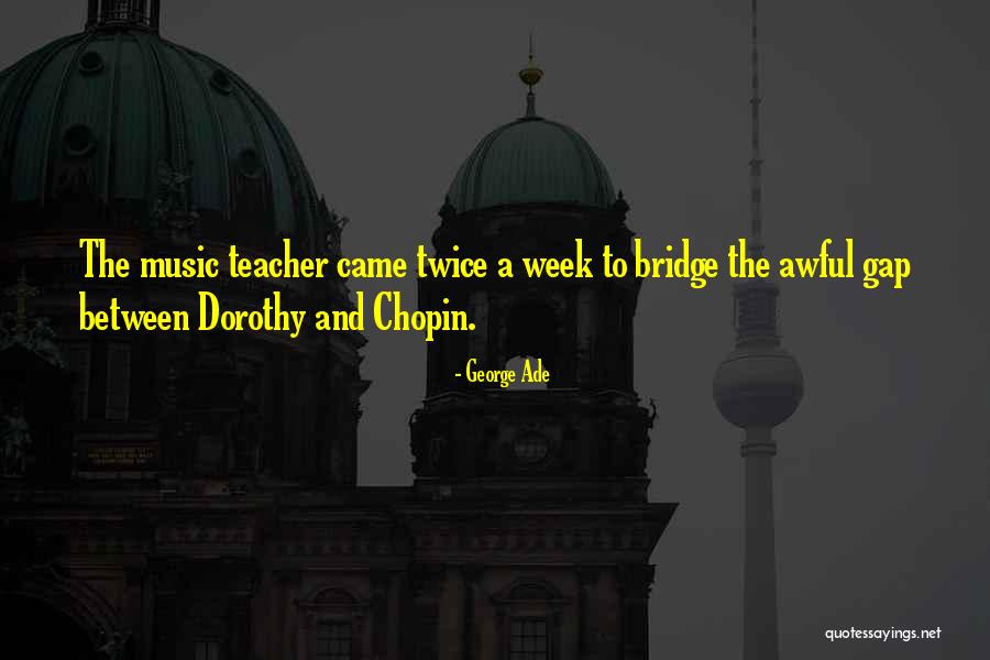 Chopin's Music Quotes By George Ade