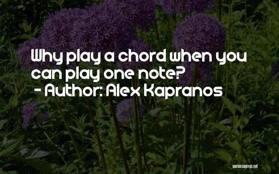 Chord Quotes By Alex Kapranos