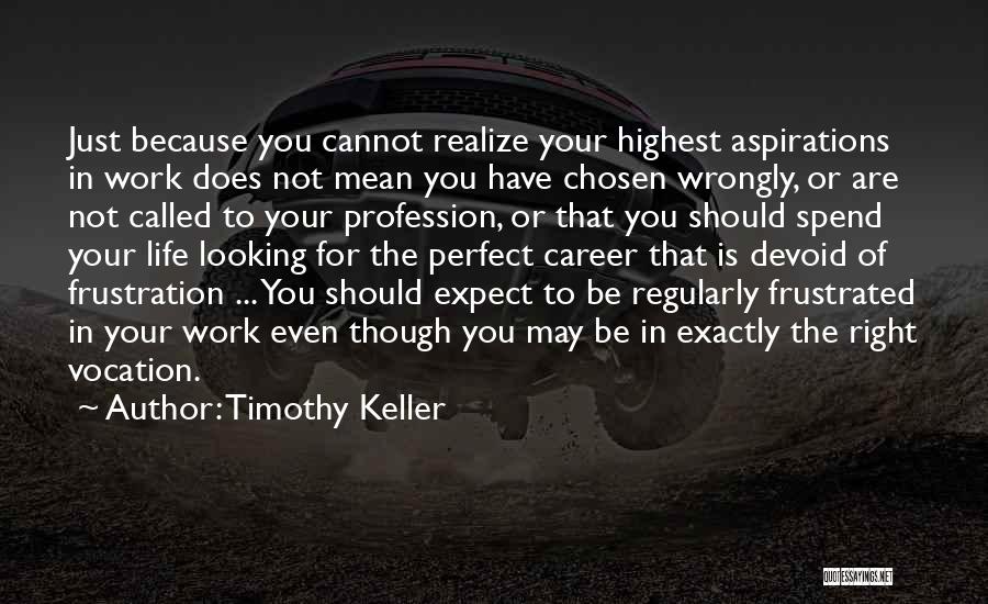Chosen Career Quotes By Timothy Keller
