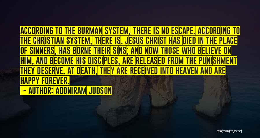 Christ Died For Our Sins Quotes By Adoniram Judson