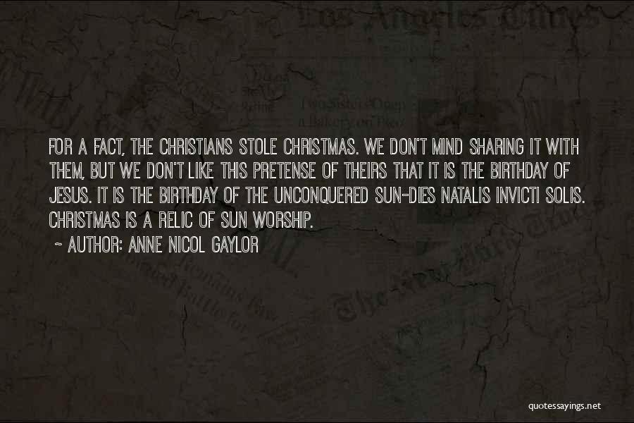 Christian Christmas Quotes By Anne Nicol Gaylor