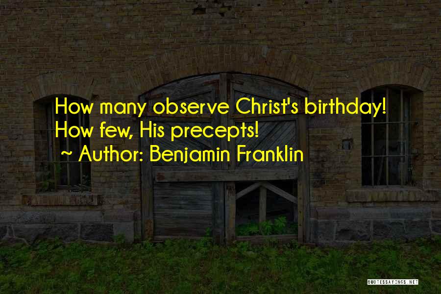 Christian Christmas Quotes By Benjamin Franklin