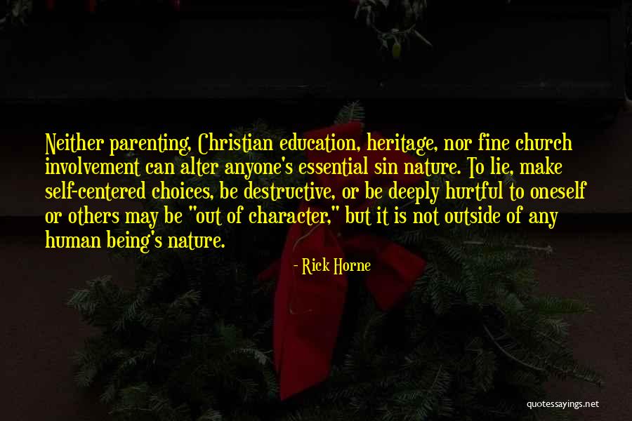 Christian Education Quotes By Rick Horne