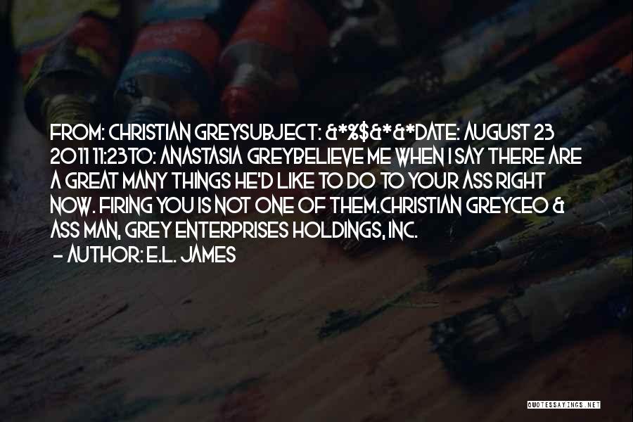 Christian Grey's Quotes By E.L. James