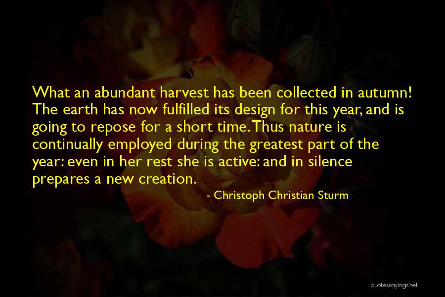 Christian Harvest Quotes By Christoph Christian Sturm