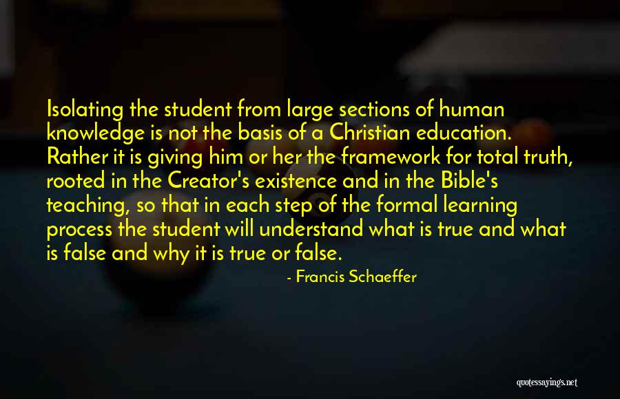 Christian Learning Quotes By Francis Schaeffer