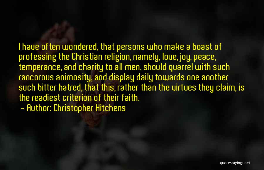 Christian Love One Another Quotes By Christopher Hitchens