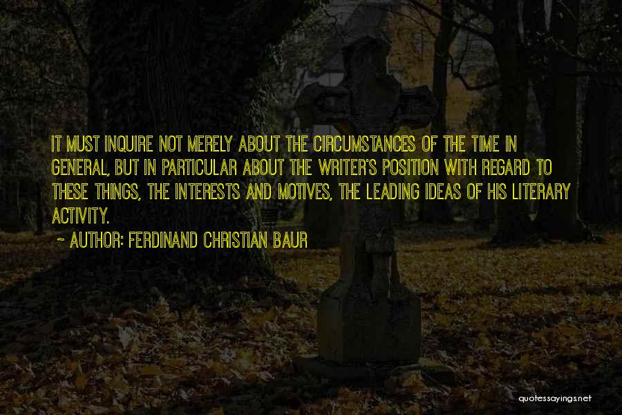 Christian Motives Quotes By Ferdinand Christian Baur